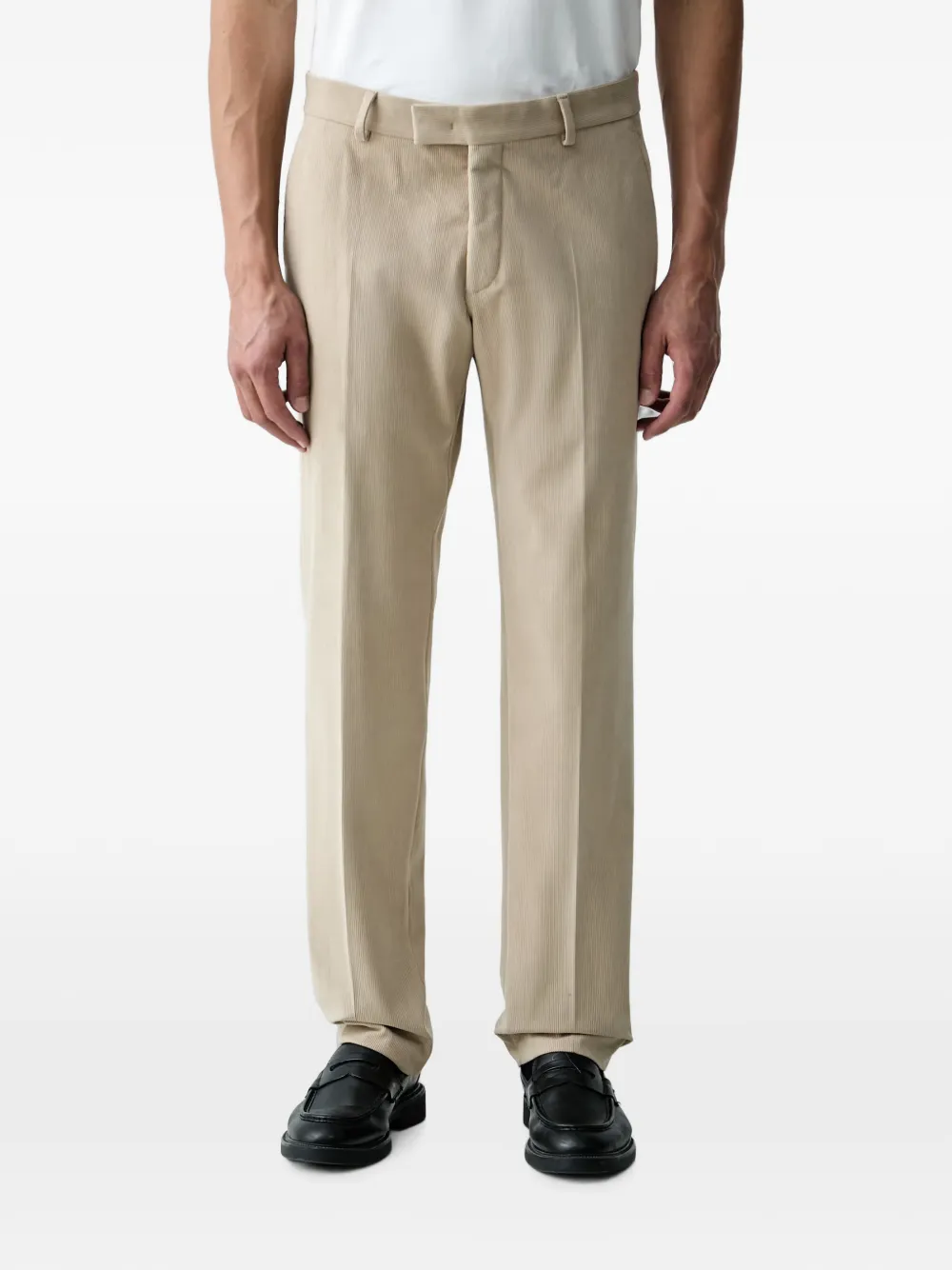 Karl Lagerfeld corduroy pressed-crease trousers - Nude