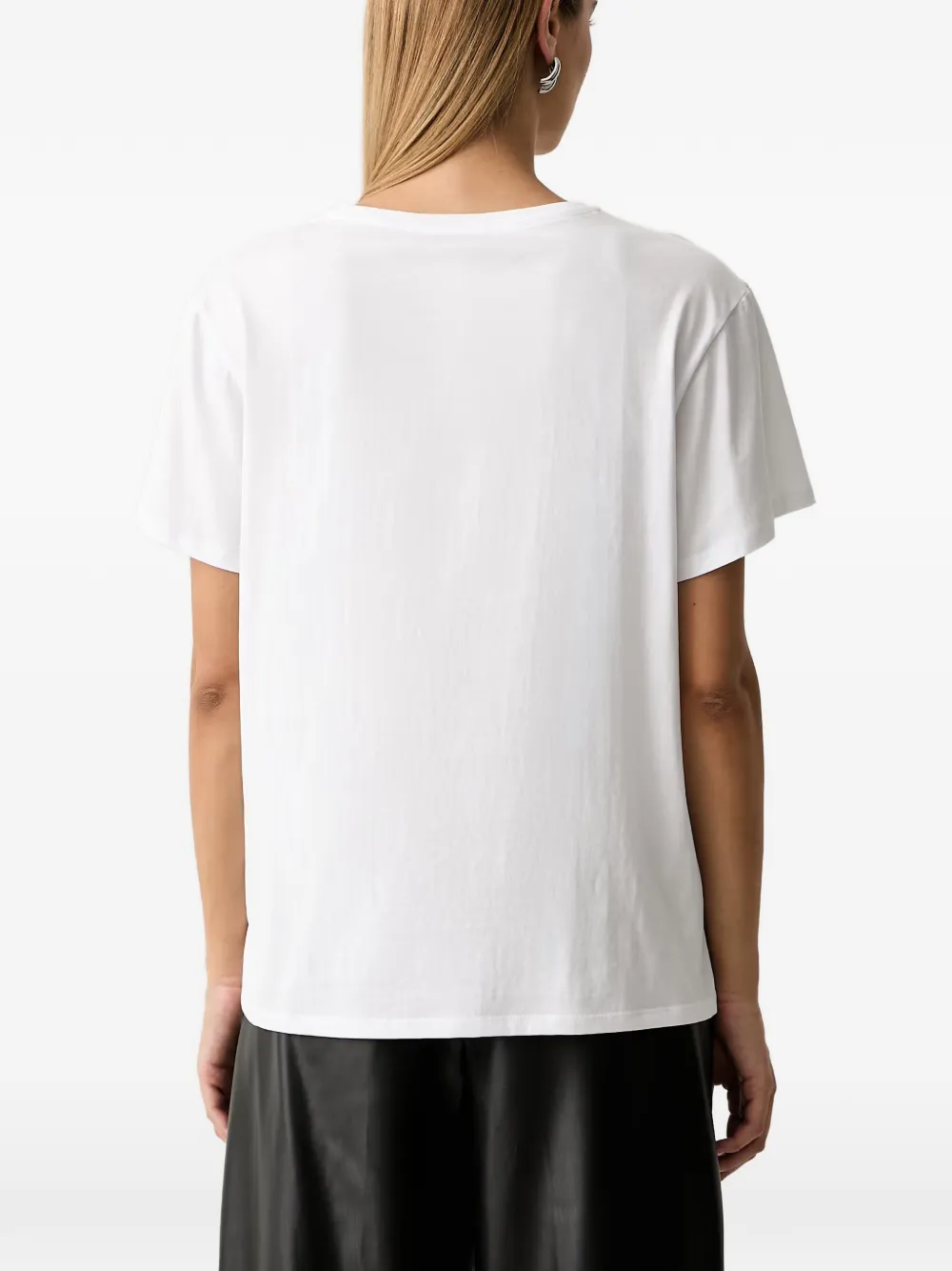 TWINSET T-shirt met geborduurd logo Wit