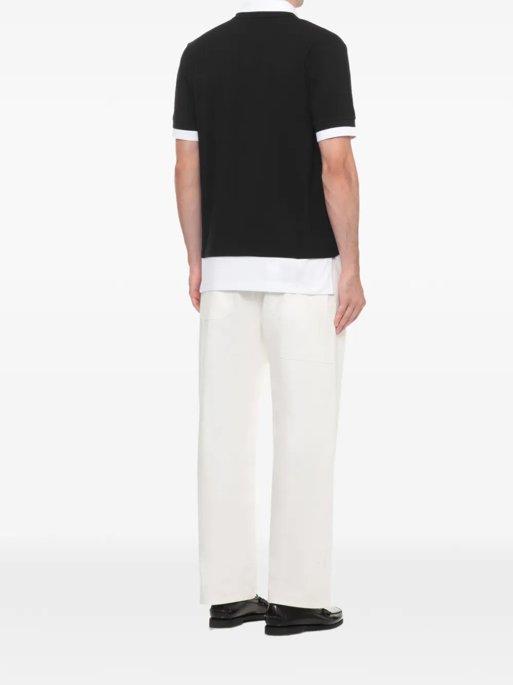 Moschino Poloshirt met geborduurd logo Zwart