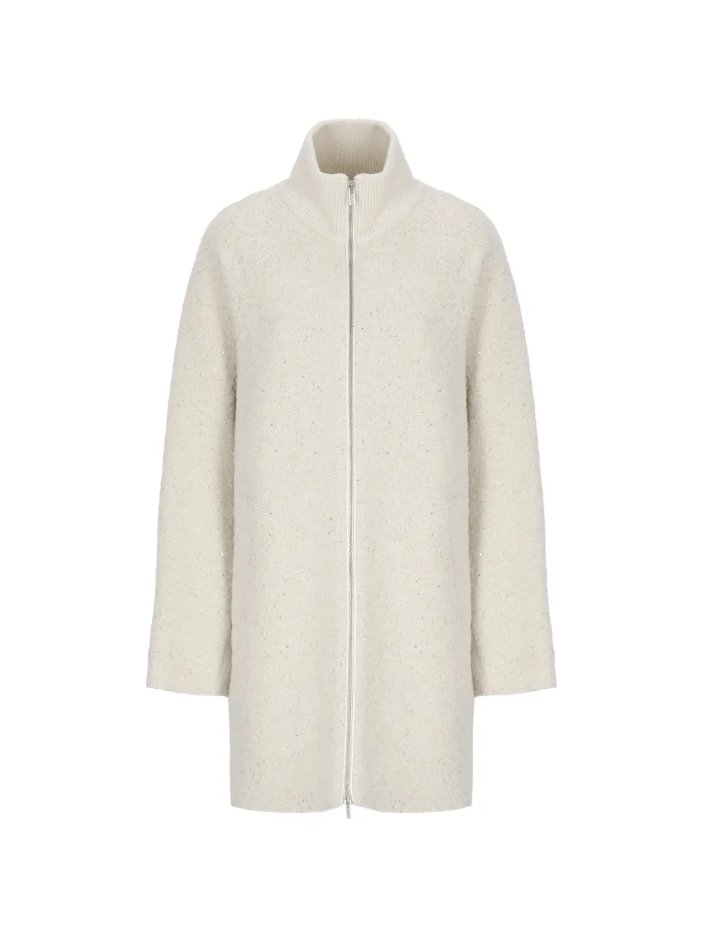 Peserico sequin-embellished oversized coat - Nude