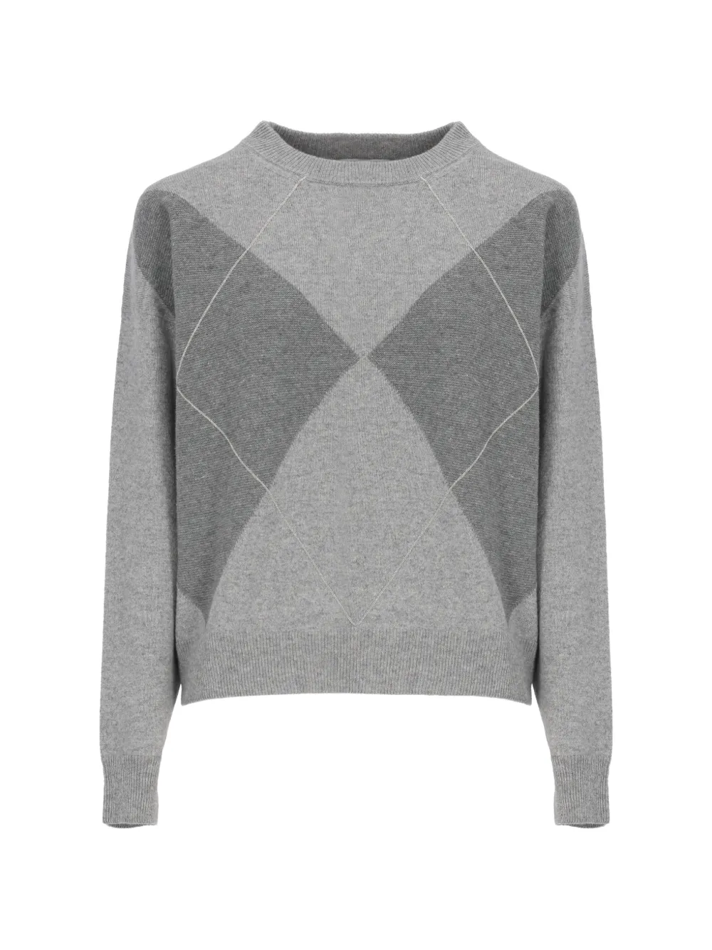 Peserico argyle-knit sweater - Grigio