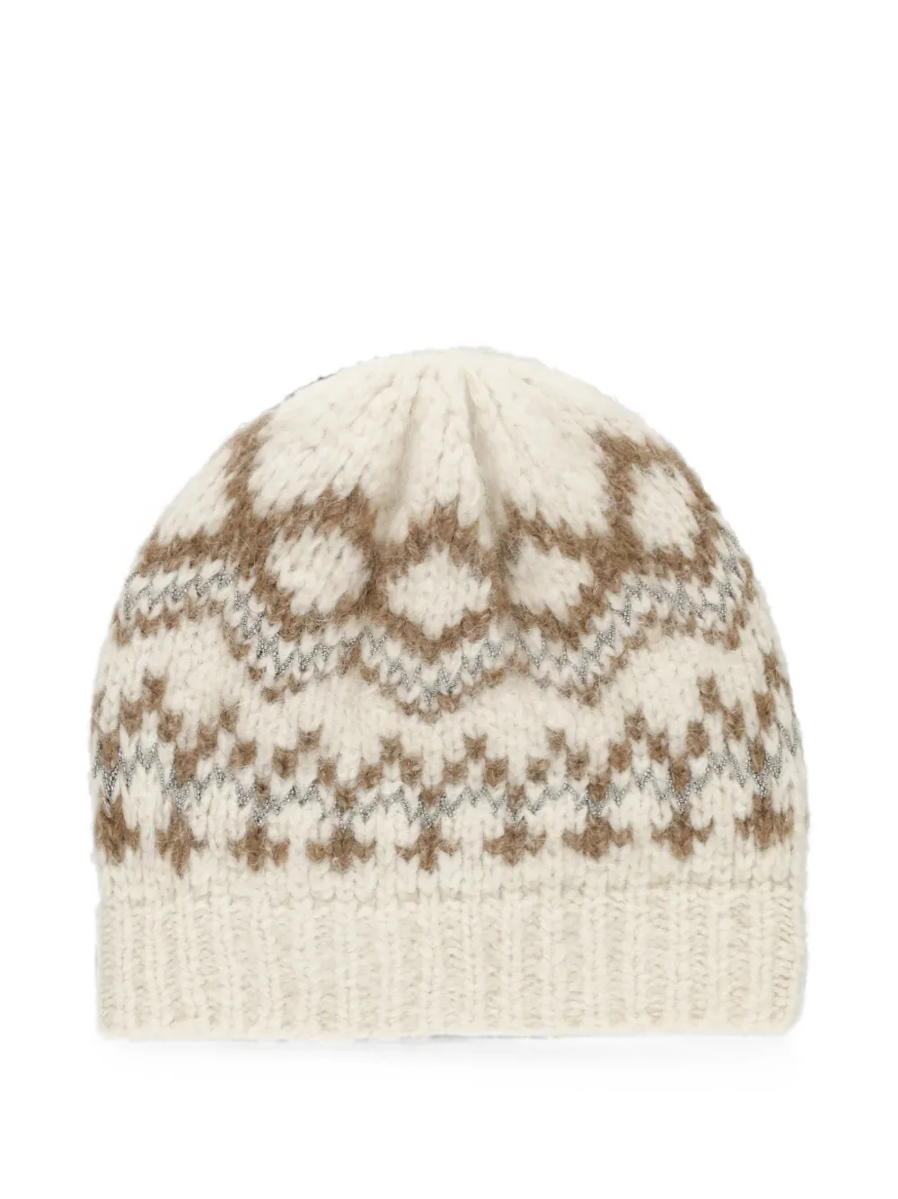 Peserico bead-embellished beanie hat - Bianco