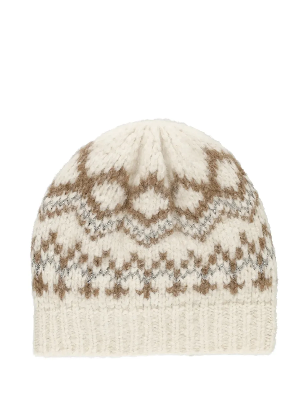 Peserico bead-embellished beanie hat - Bianco