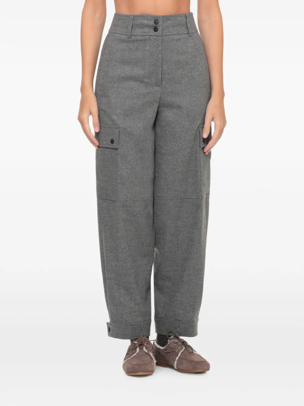 Peserico Straight broek Grijs
