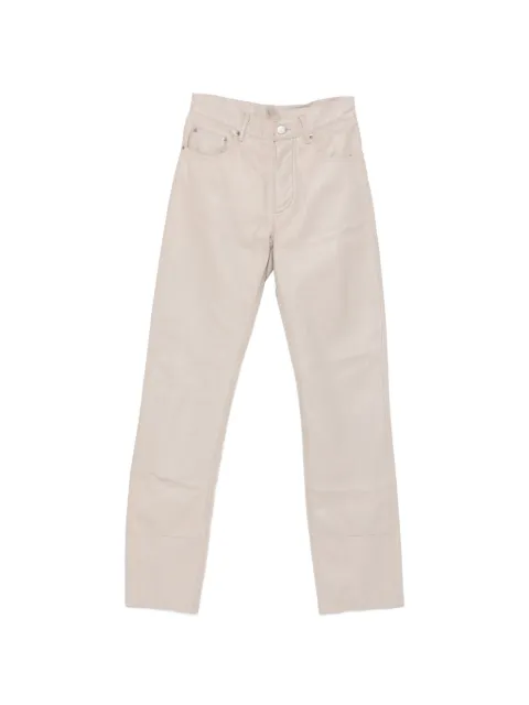 Helmut Lang Pre-Owned 1998 mid-rise leather trousers
