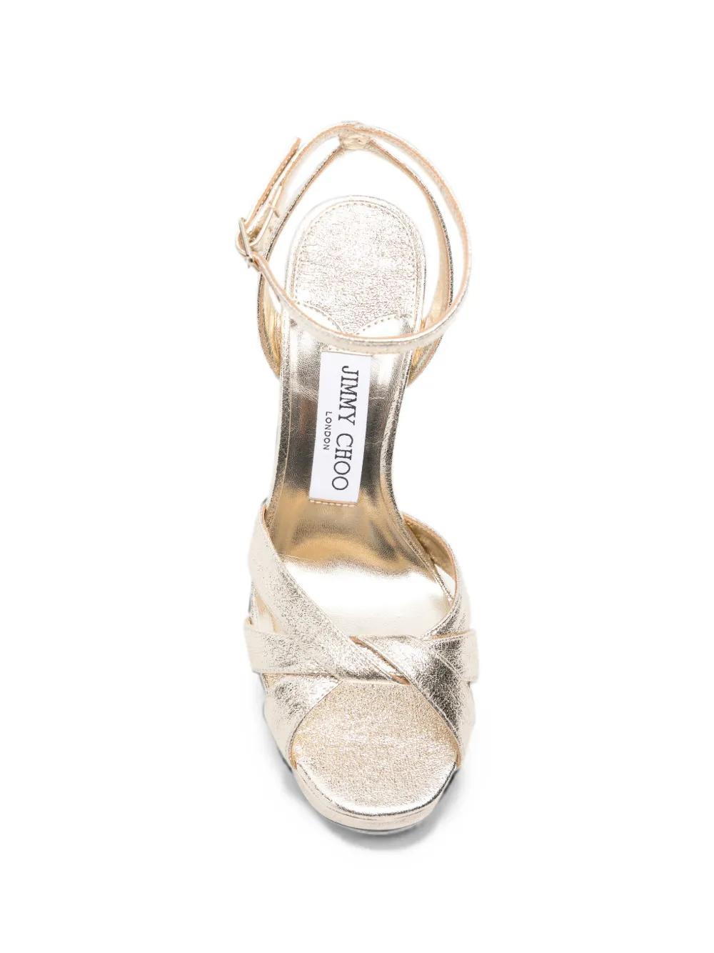 Jimmy Choo crossover-strap sandals Goud