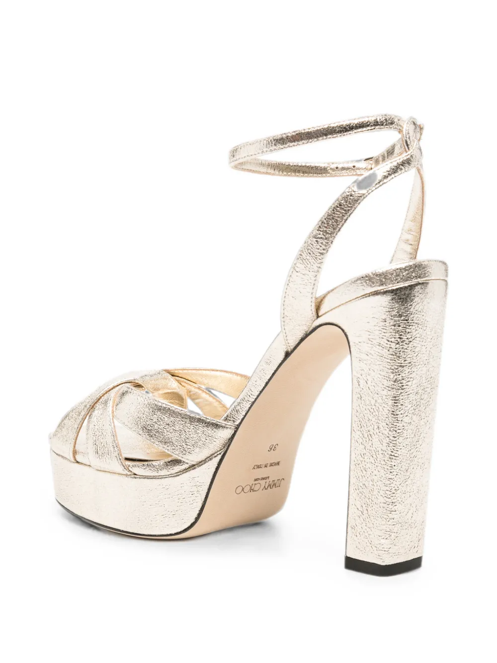 Jimmy Choo crossover-strap sandals Goud