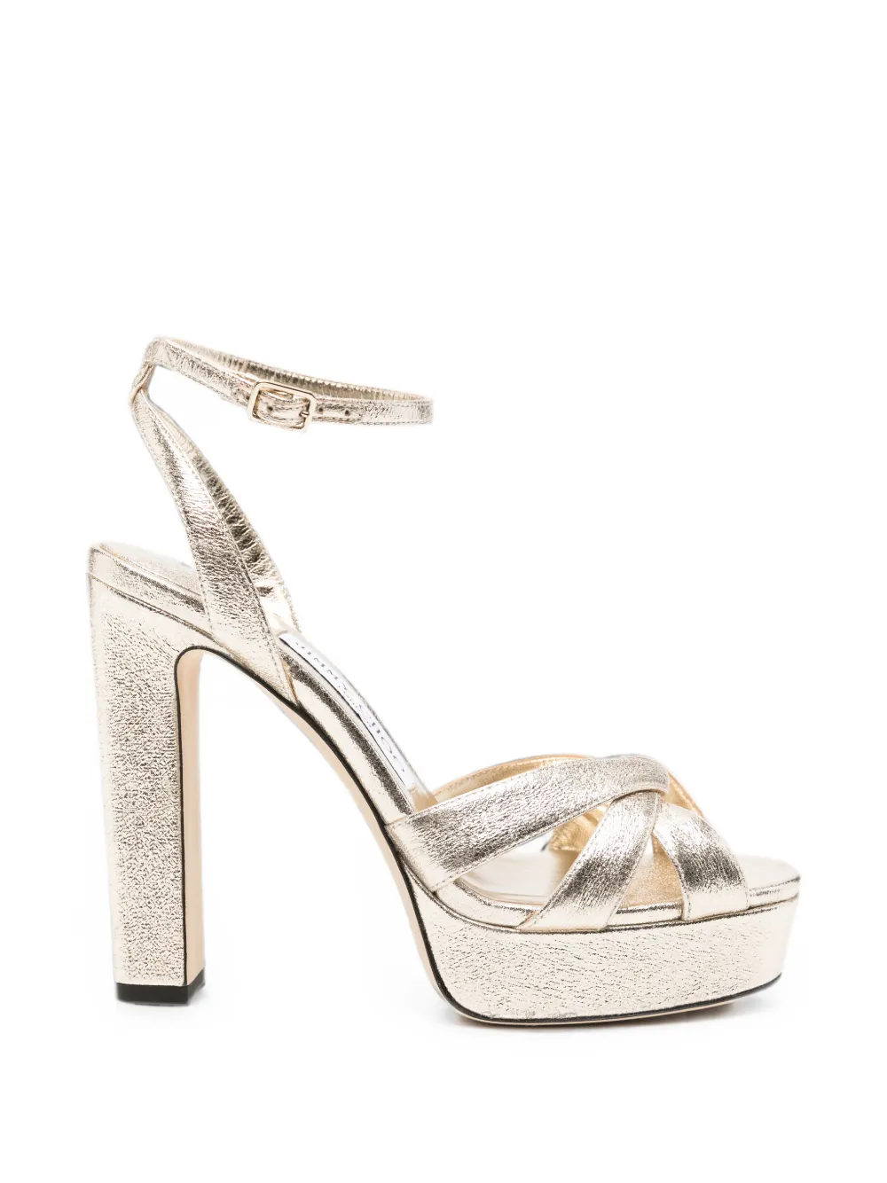 Jimmy Choo crossover-strap sandals - Oro