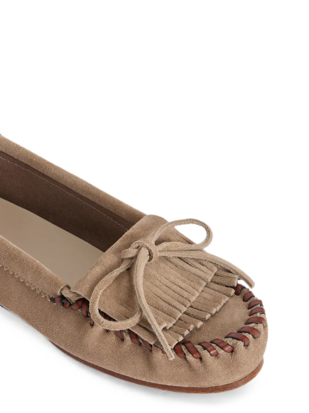 Paris Texas Indiana fringe ballet flats Beige