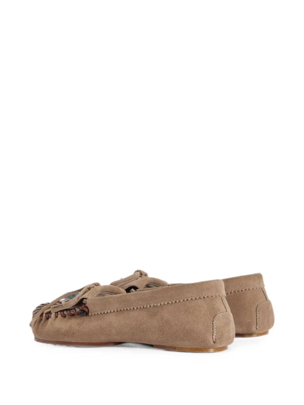 Paris Texas Indiana fringe ballet flats Beige