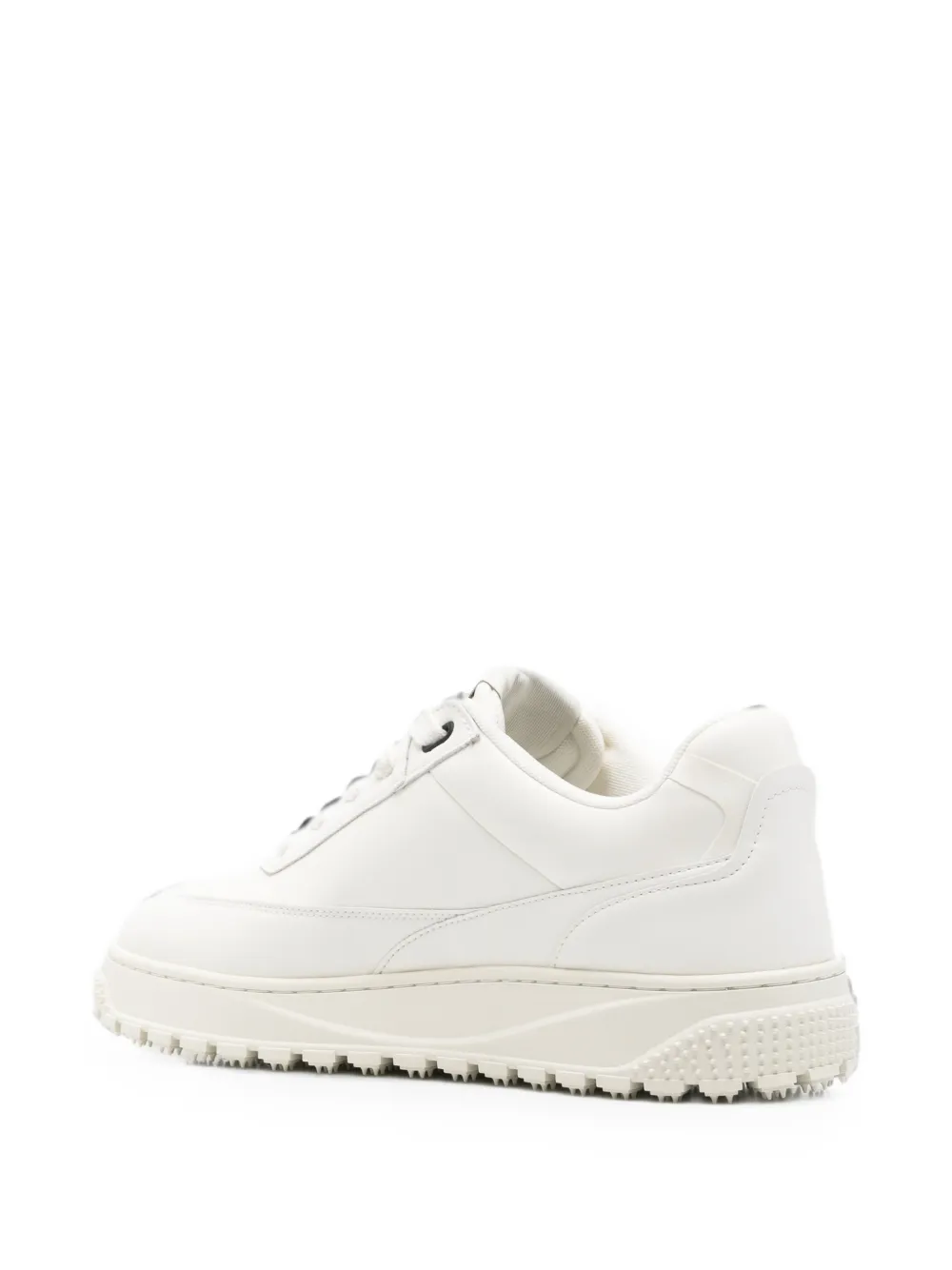 Emporio Armani logo-tag cleated-sole sneakers Wit