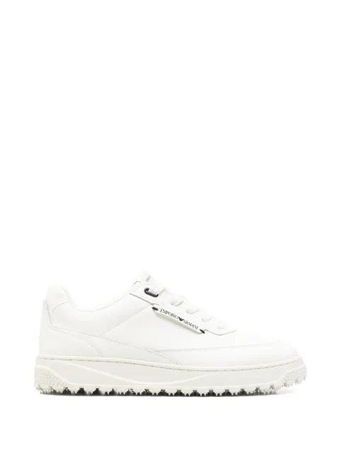 Emporio Armani logo-tag cleated-sole sneakers