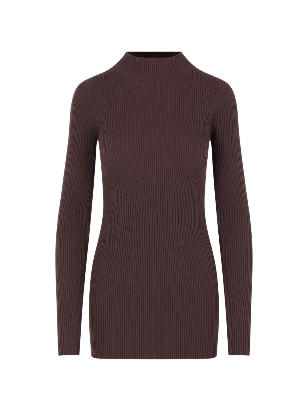 Rick Owens Gerippter Pullover mit Stehkragen - Braun