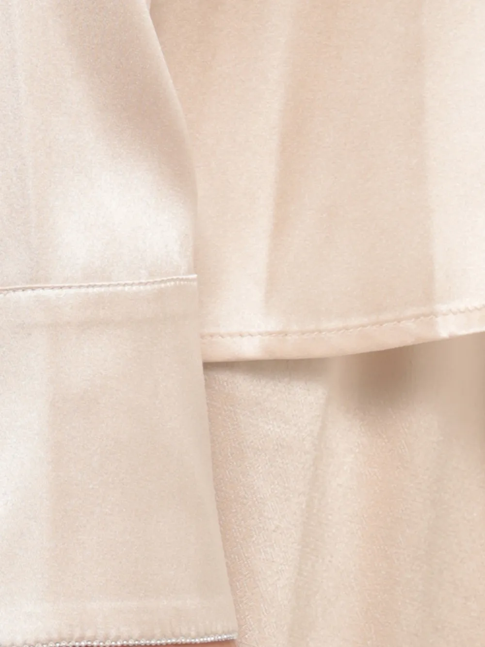 Peserico bead-trim silk-blend shirt Beige