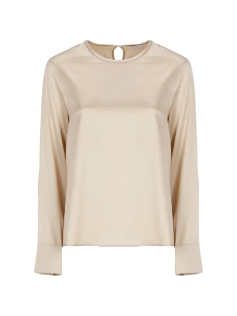 Peserico bead-trim silk-blend shirt