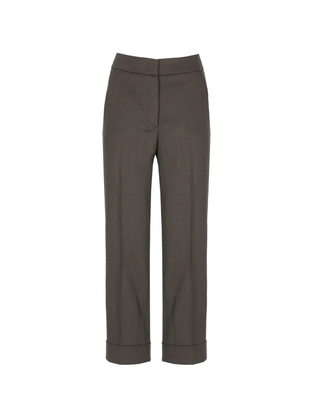 Peserico turn-up cuff tailored trousers Bruin