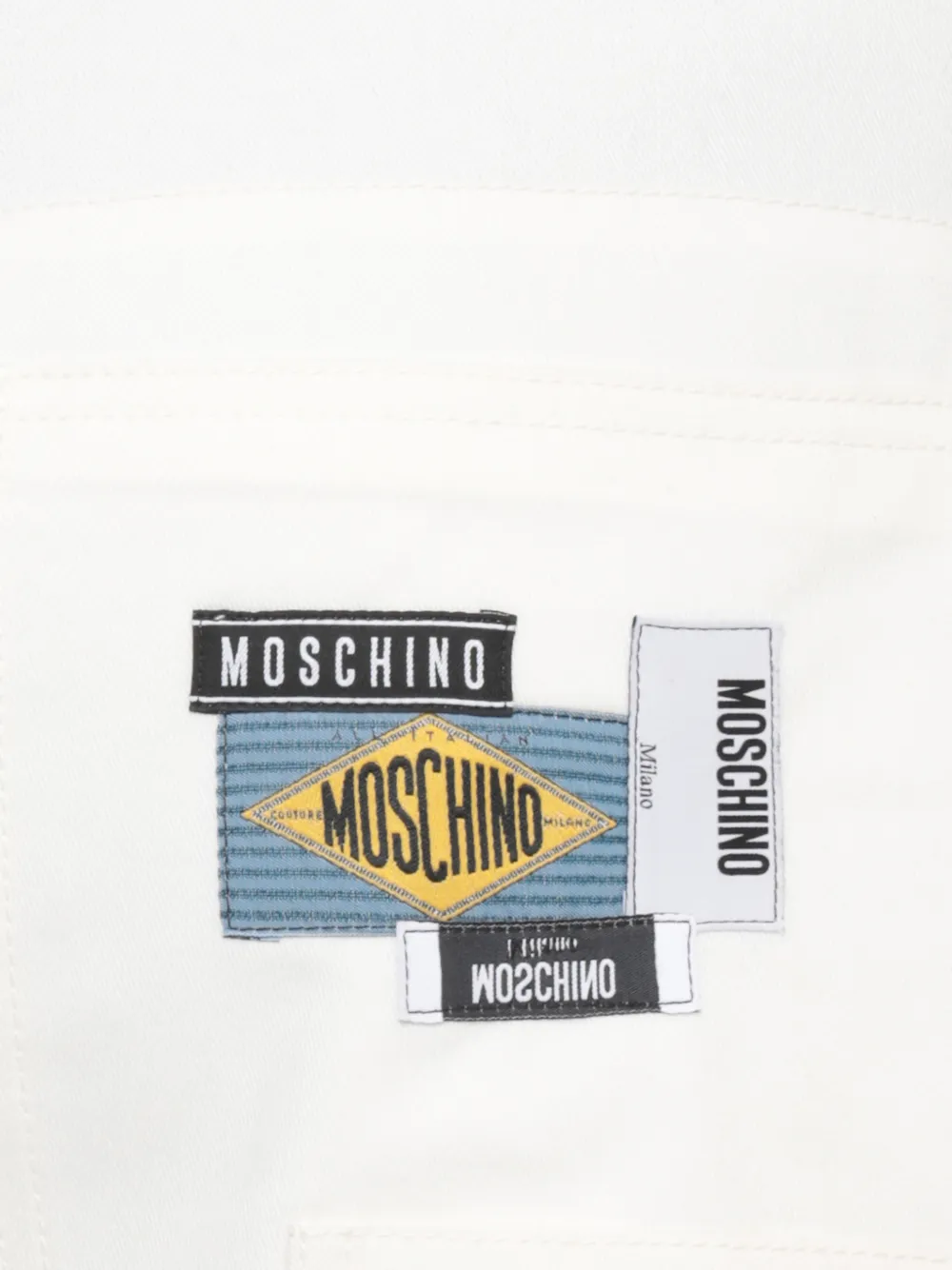 Moschino Jeans met logopatch Wit