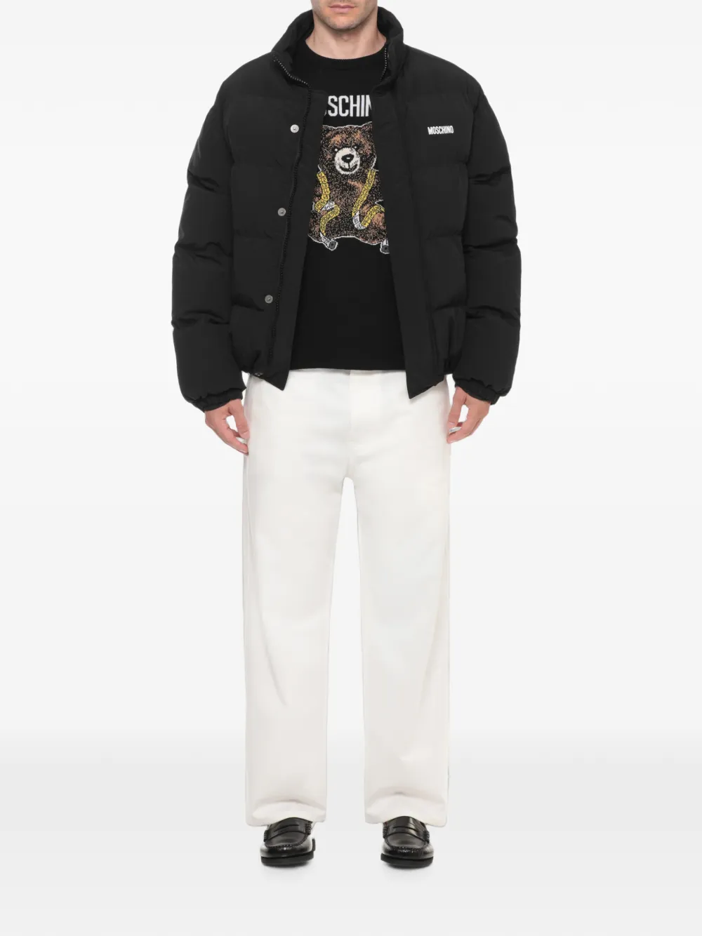 Moschino Jeans met logopatch Wit
