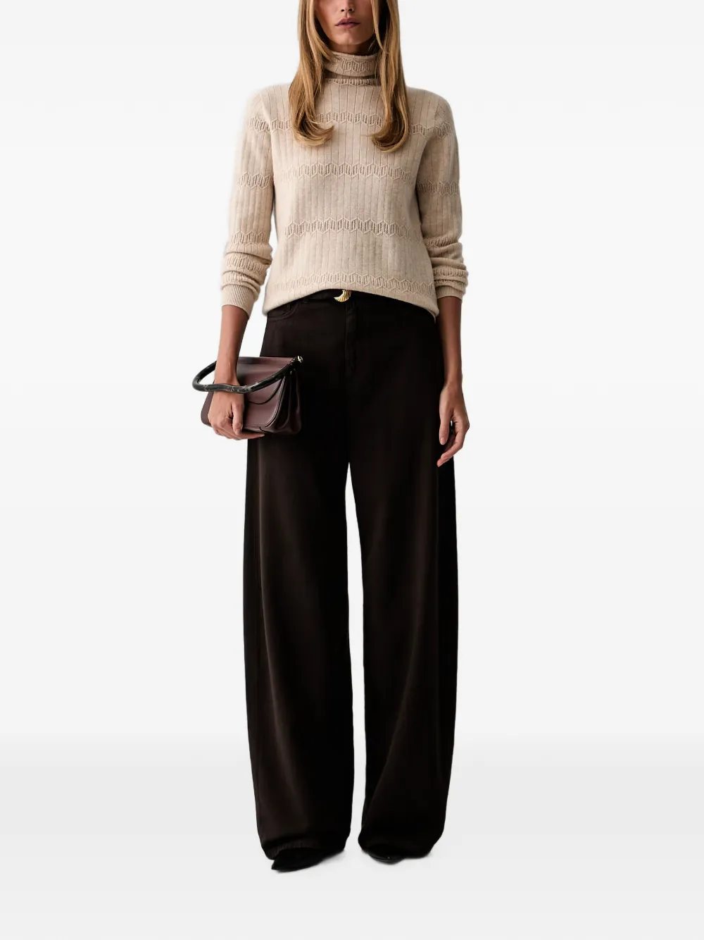 TWINSET Gebreide coltrui Beige