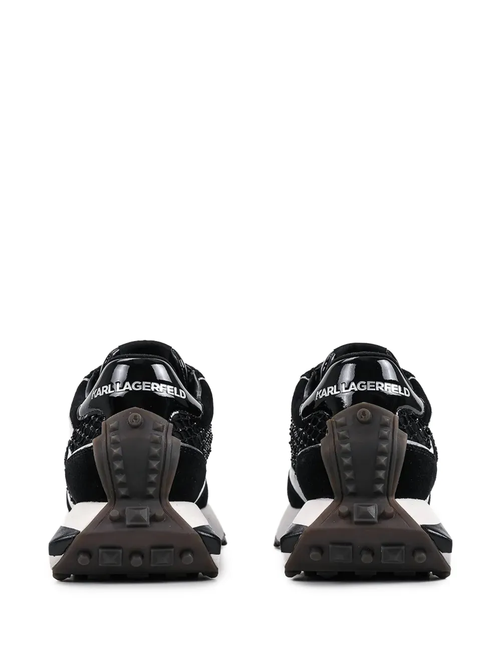 Karl Lagerfeld Sneakers met suède vlakken Zwart