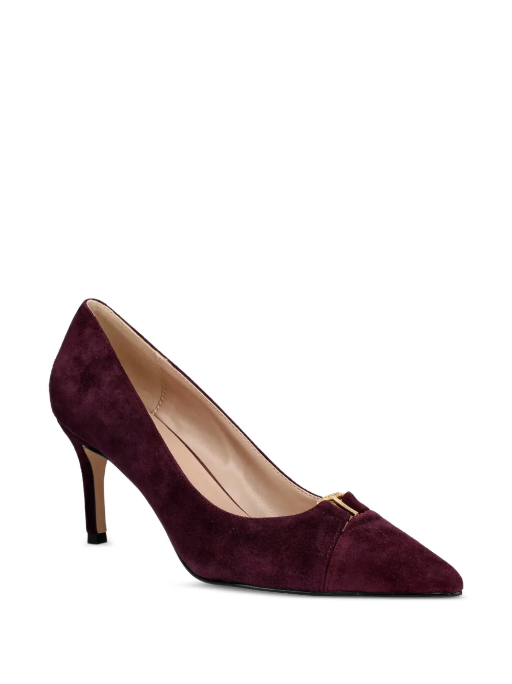 TWINSET suede court shoes with logo Rood
