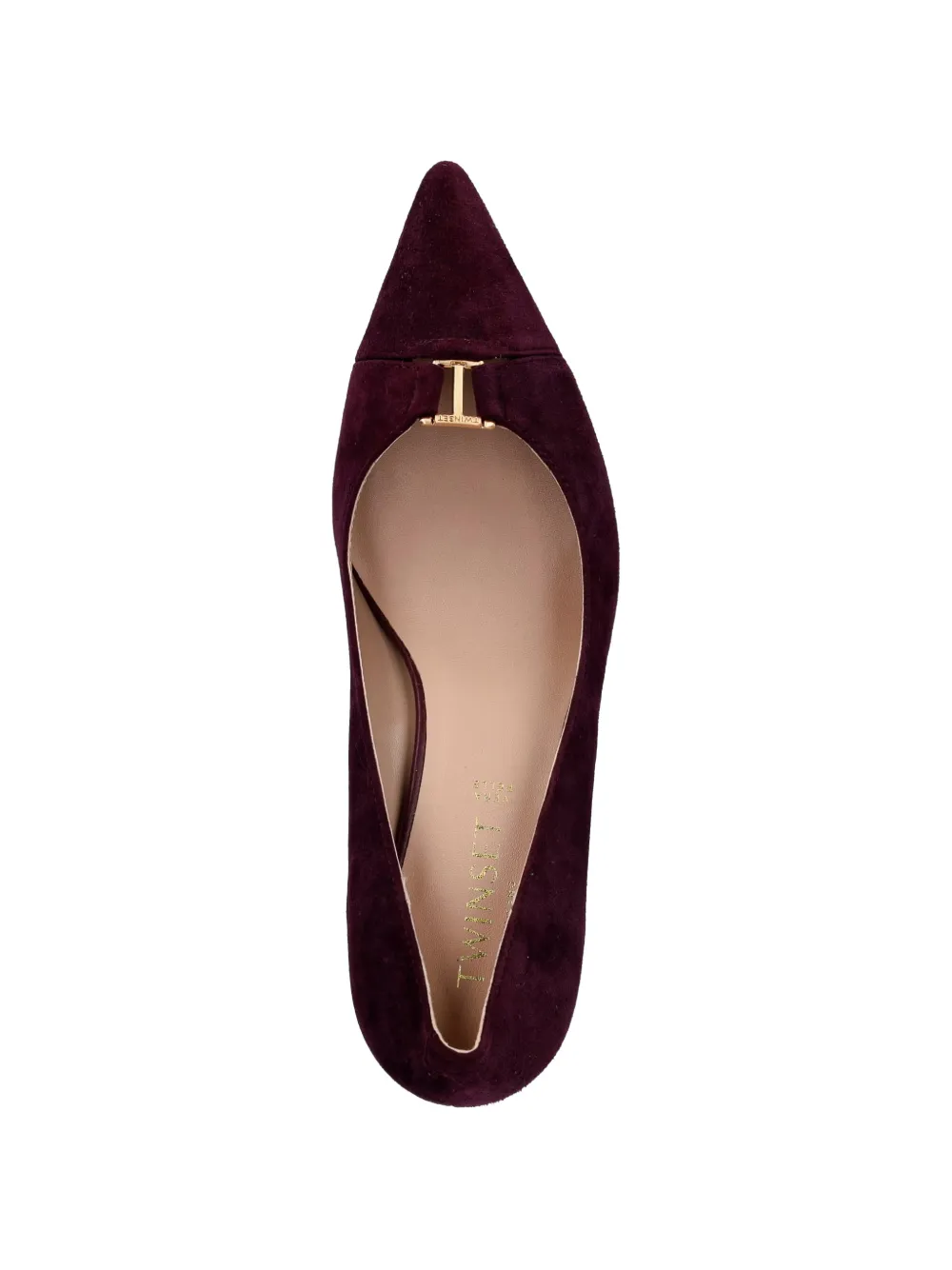 TWINSET suede court shoes with logo Rood