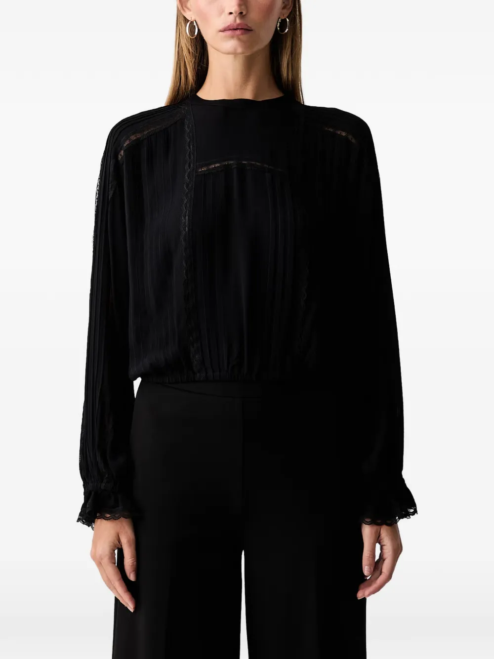 TWINSET lace-trim blouse - Nero
