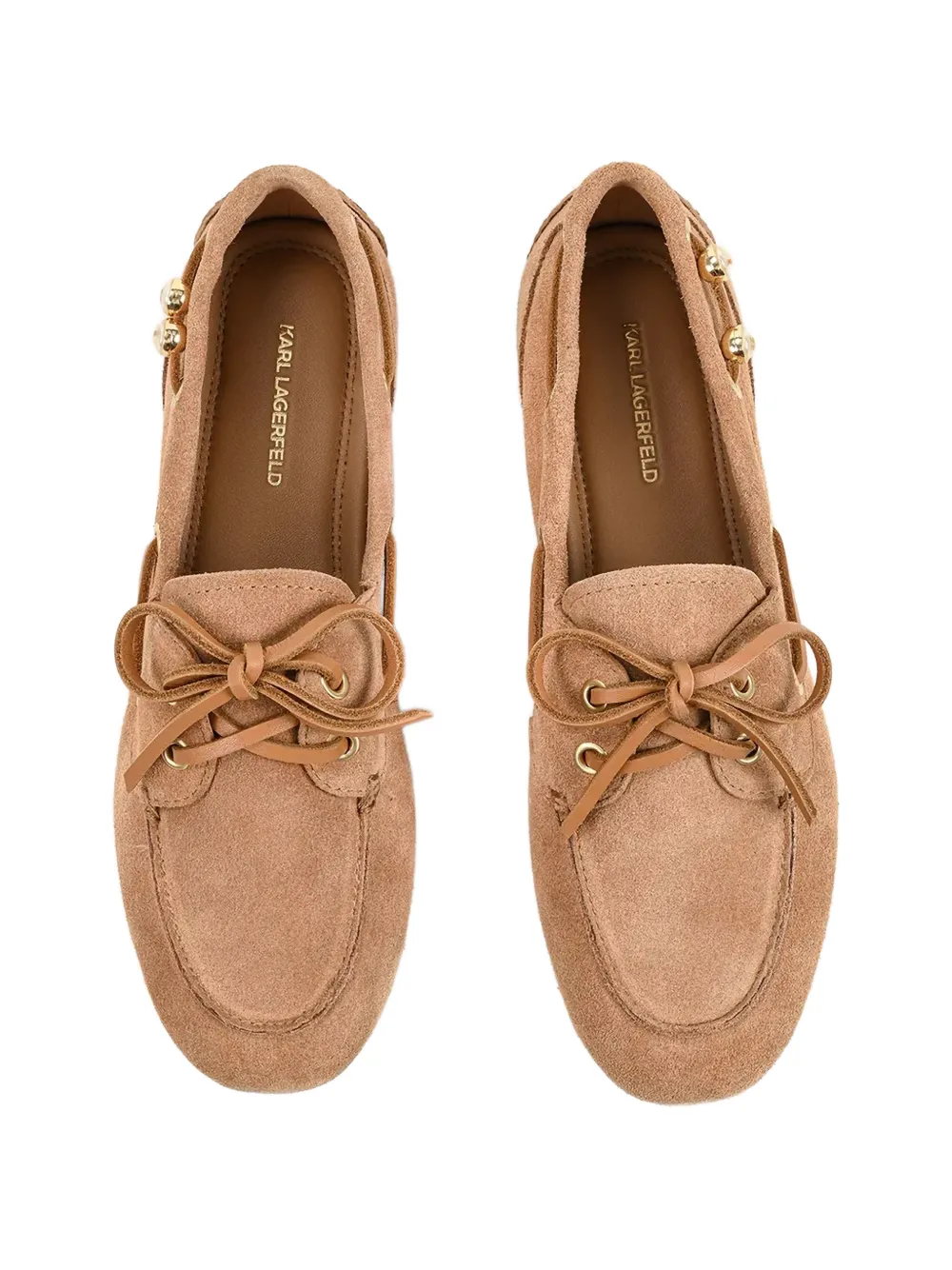 Karl Lagerfeld Ariella suède bootschoenen Beige
