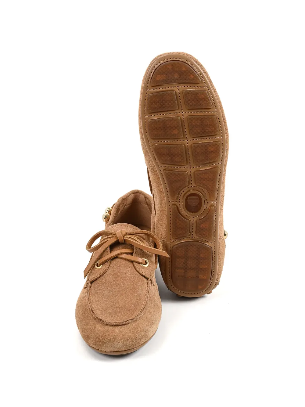 Karl Lagerfeld Ariella suède bootschoenen Beige