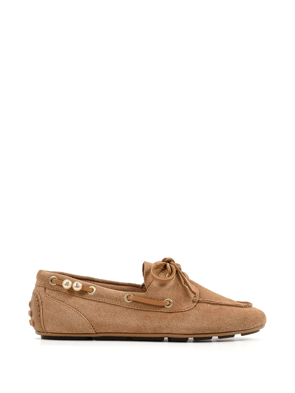 Karl Lagerfeld Ariella suede boat shoes - Toni neutri