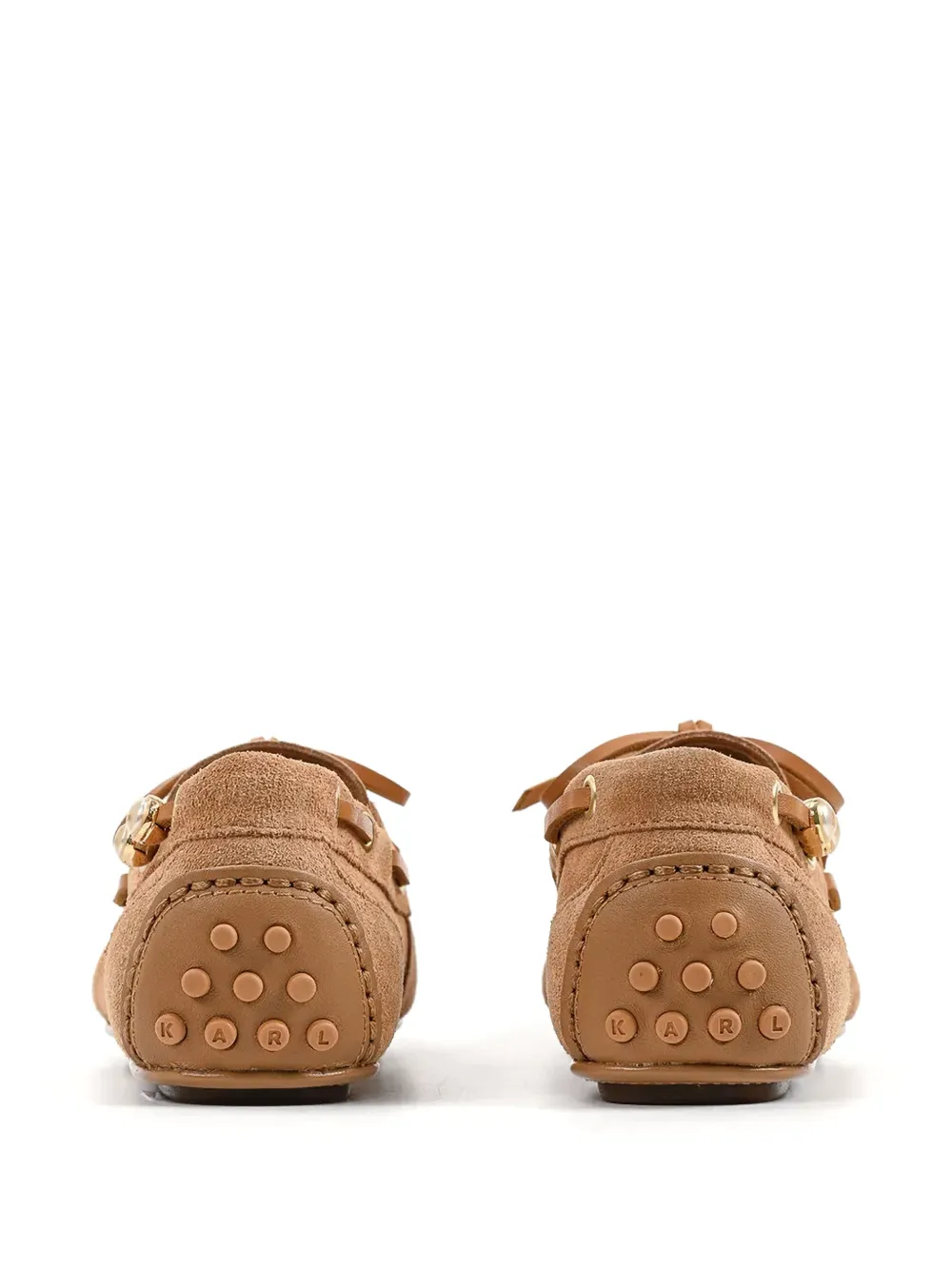 Karl Lagerfeld Ariella suède bootschoenen Beige