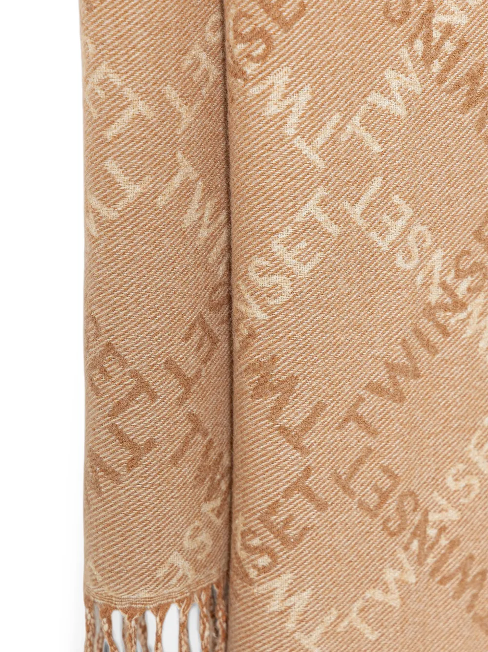 TWINSET Sjaal met logoprint Beige