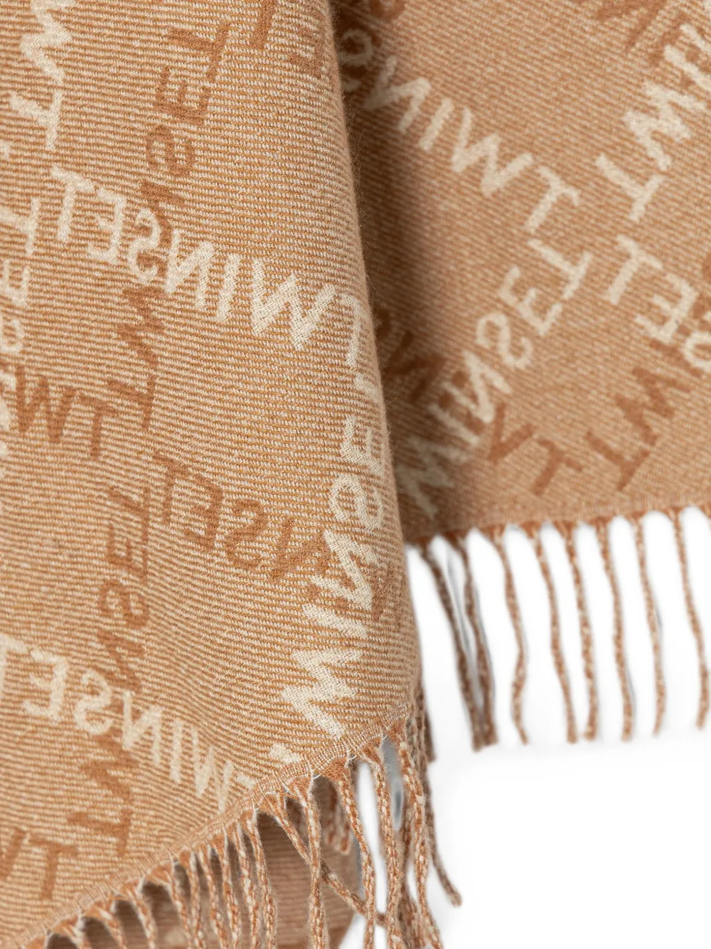 TWINSET Sjaal met logoprint Beige