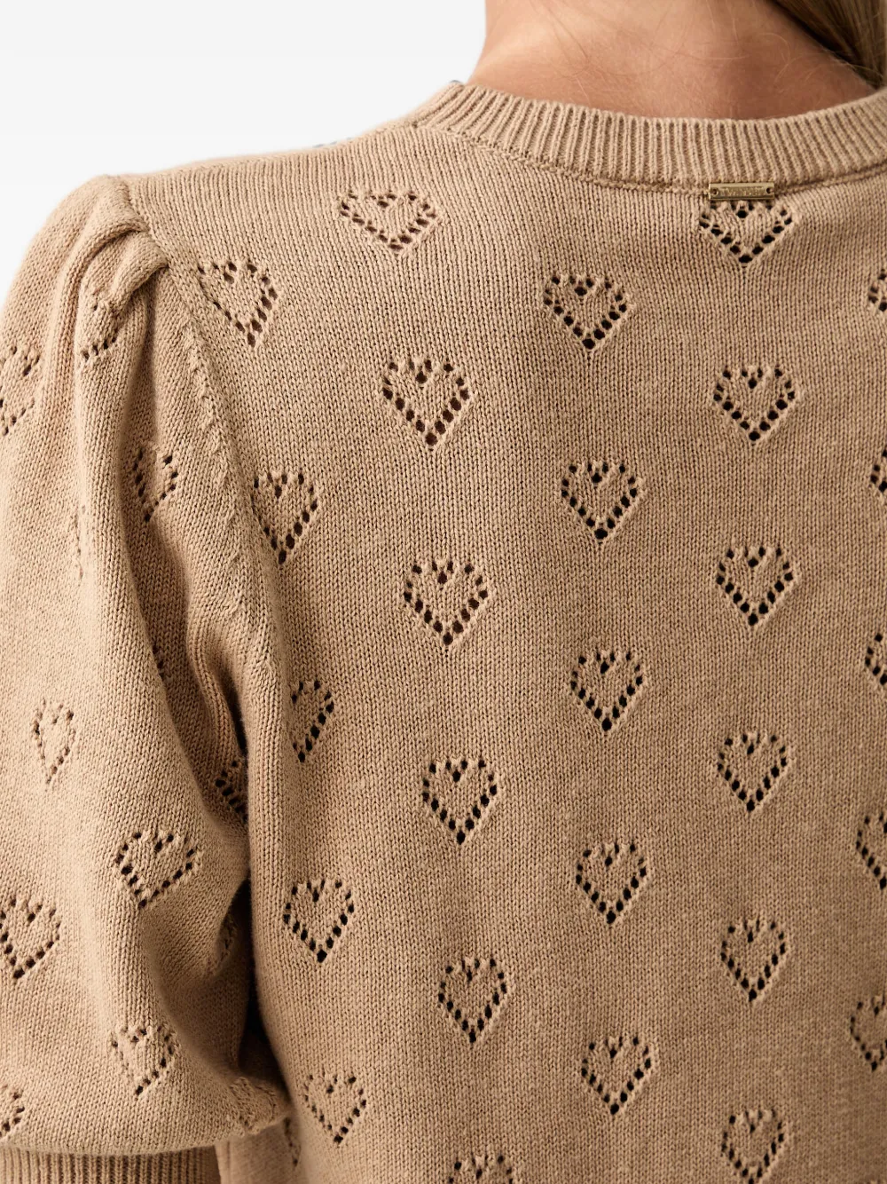 TWINSET Trui met hartpatroon Beige