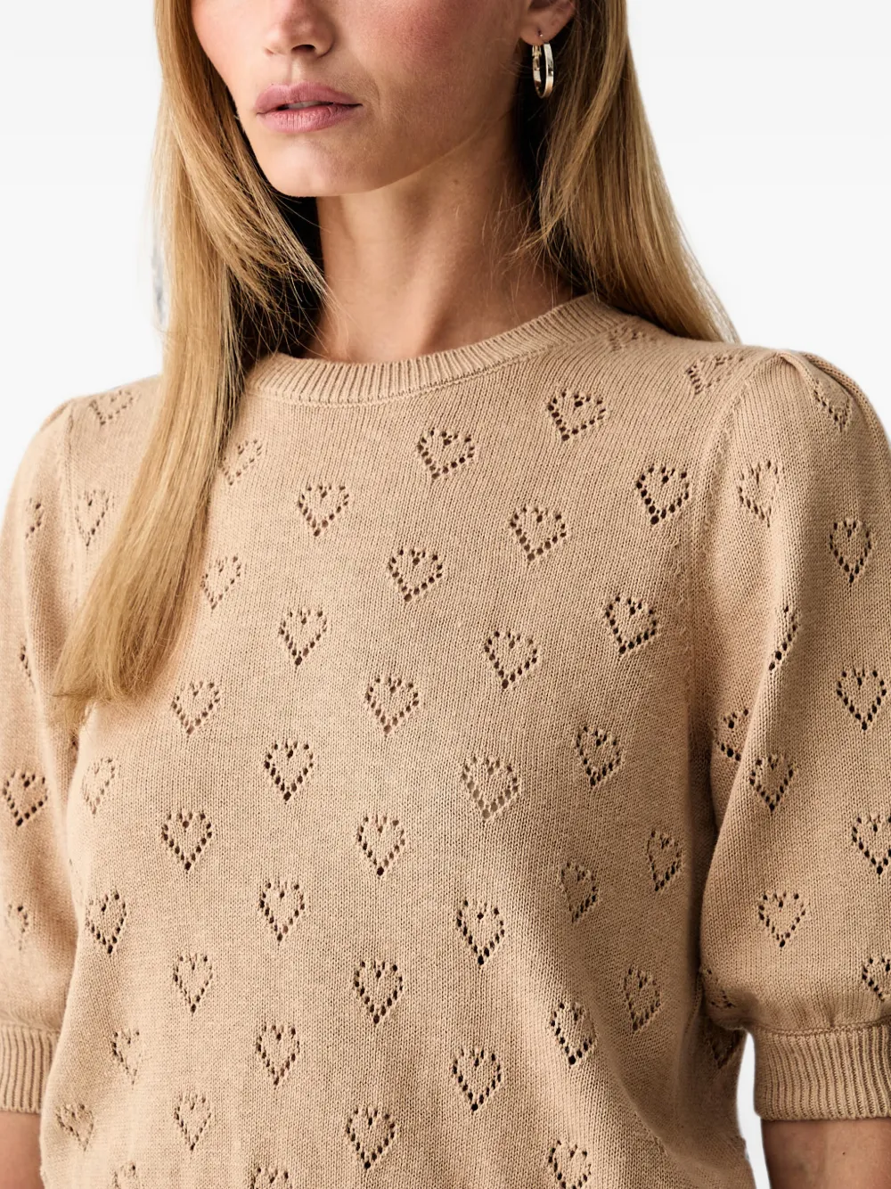 TWINSET Trui met hartpatroon Beige