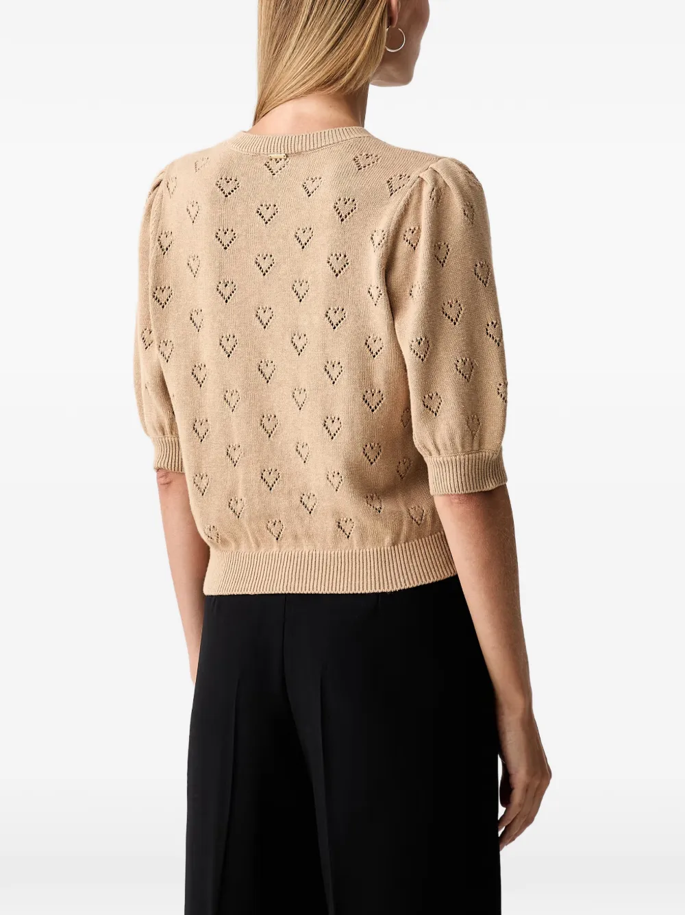 TWINSET Trui met hartpatroon Beige