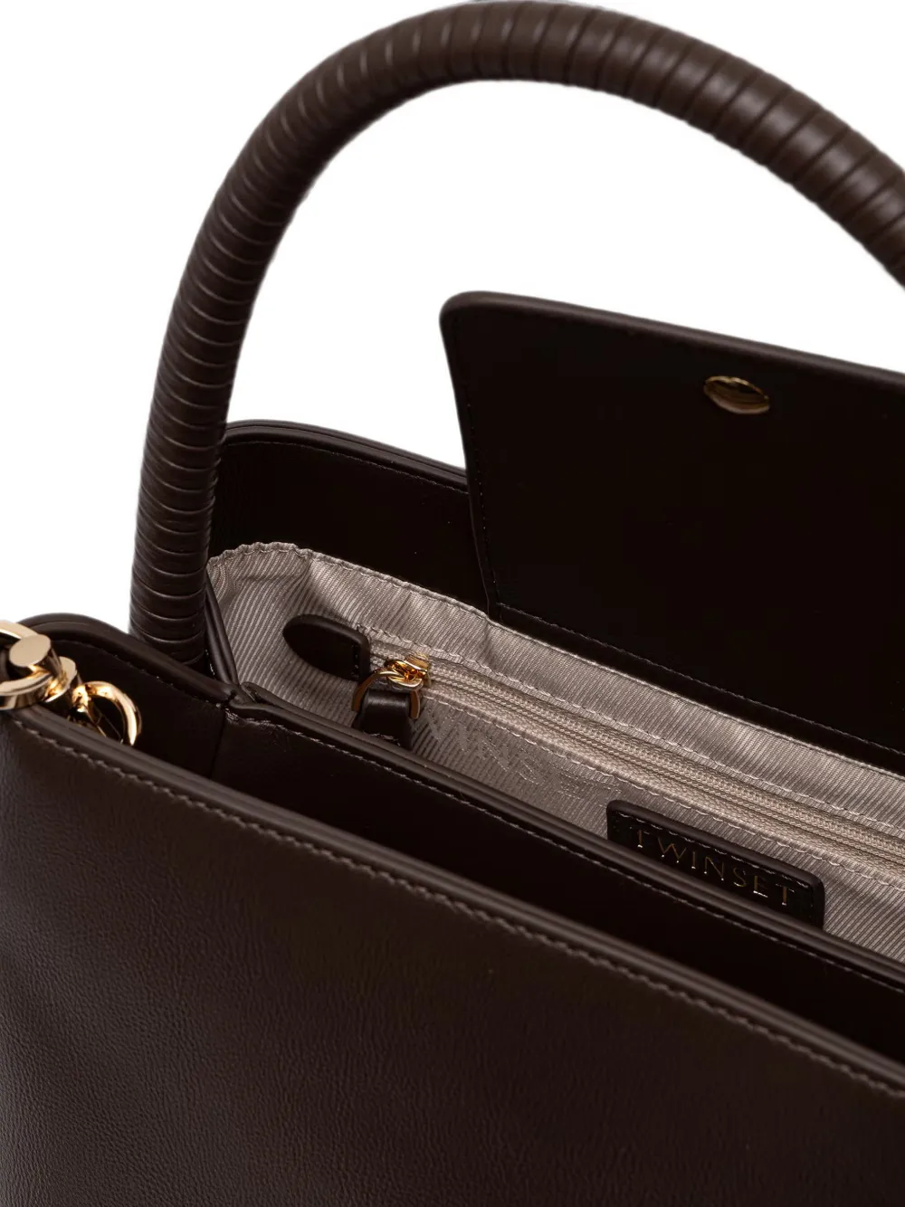 TWINSET Heuptas met logoplakkaat Bruin