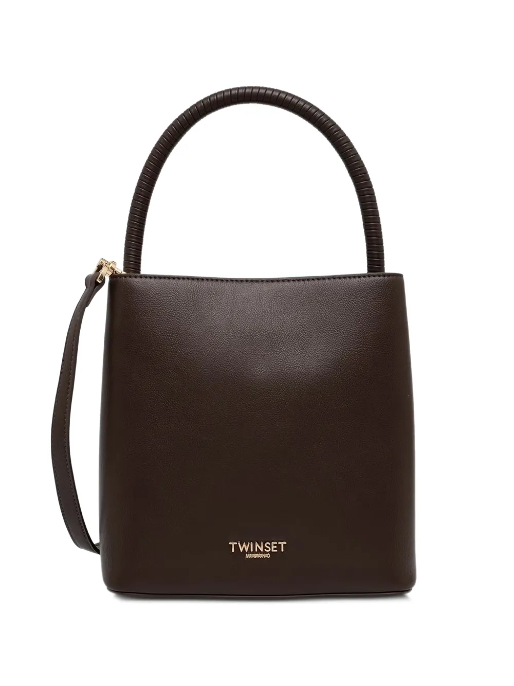 TWINSET logo-plaque tote bag - Braun