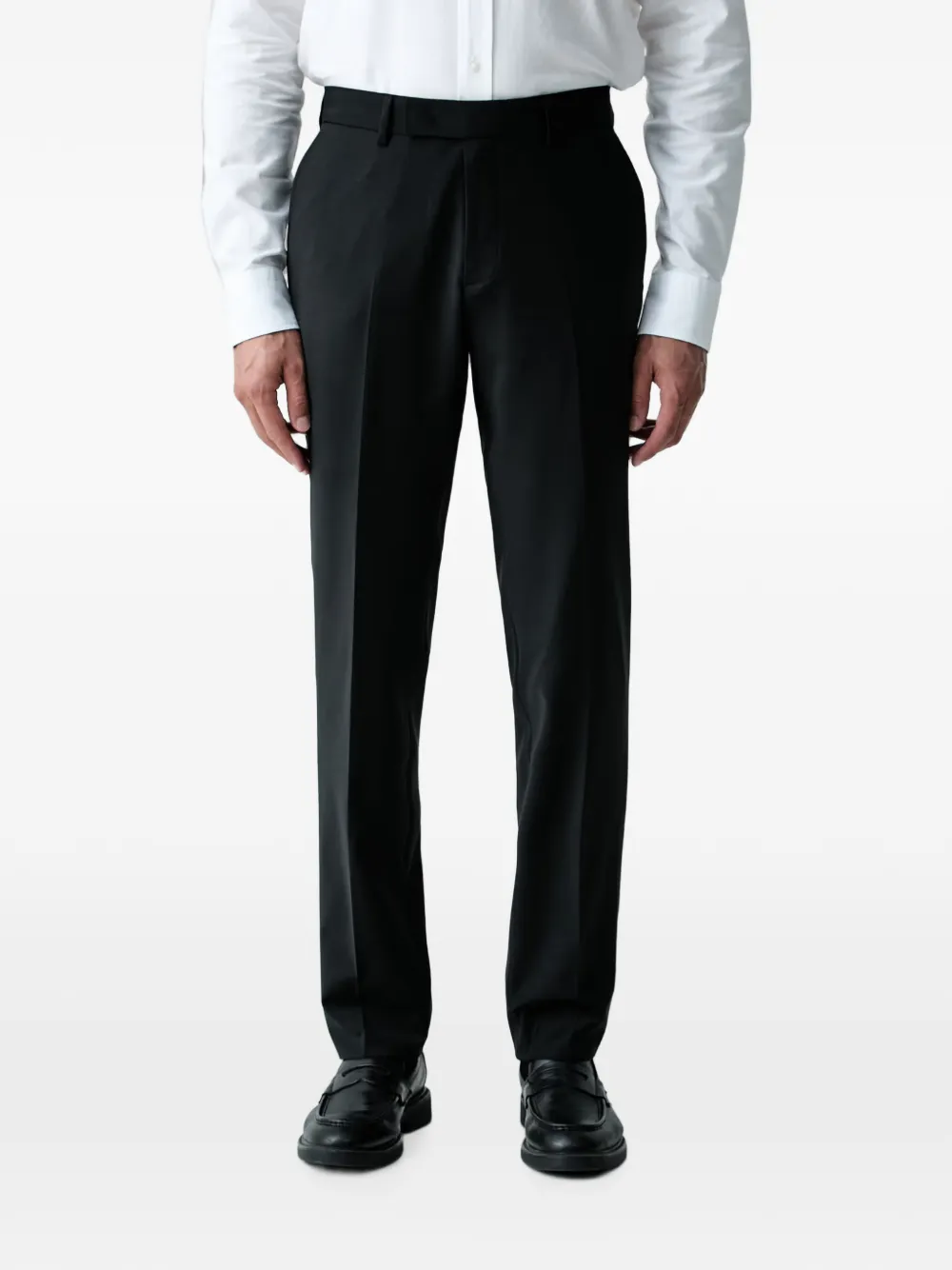 Karl Lagerfeld pressed-crease belt-loop trousers | Black | Image 1