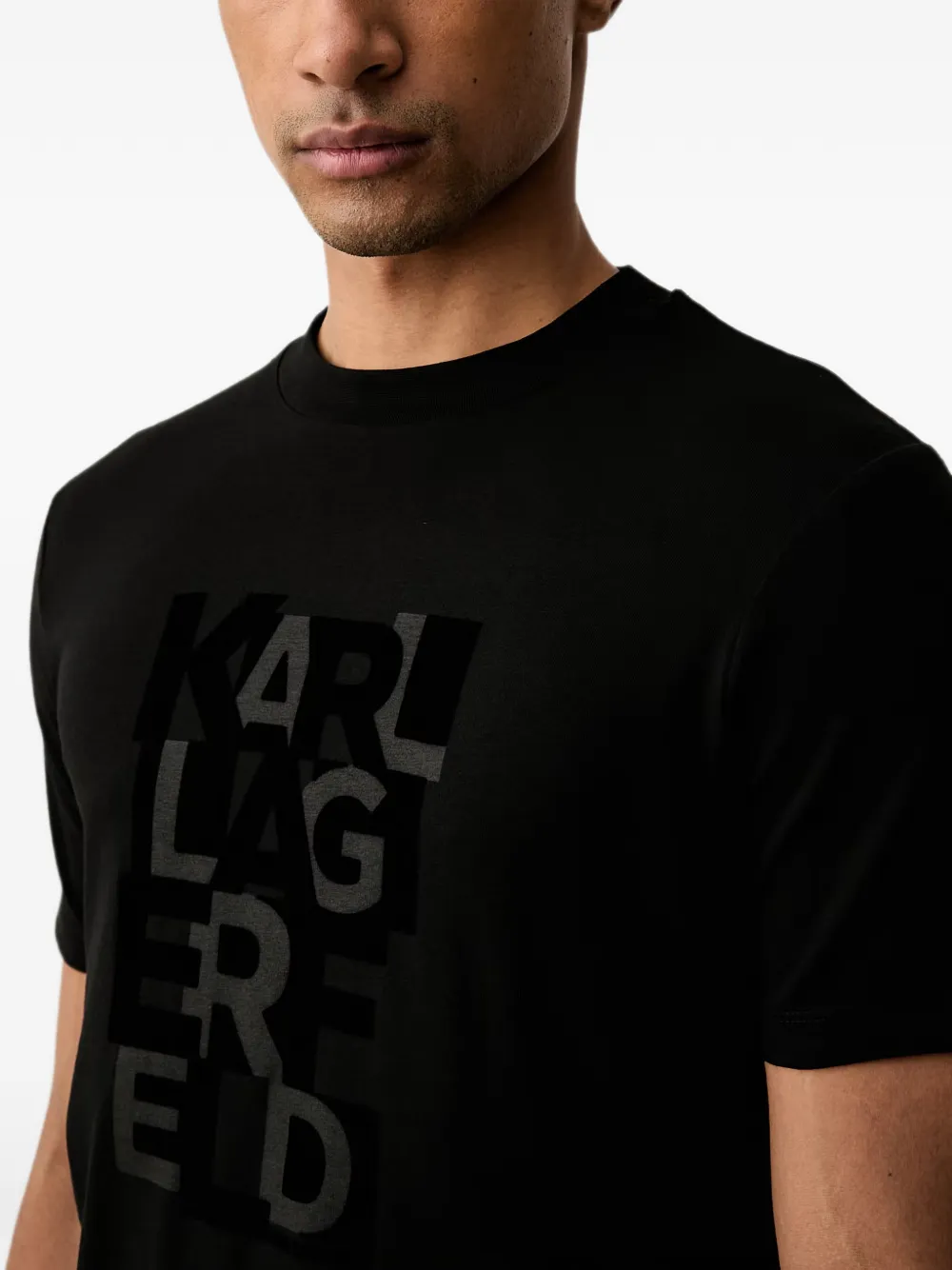 Karl Lagerfeld T-shirt met logoprint Zwart