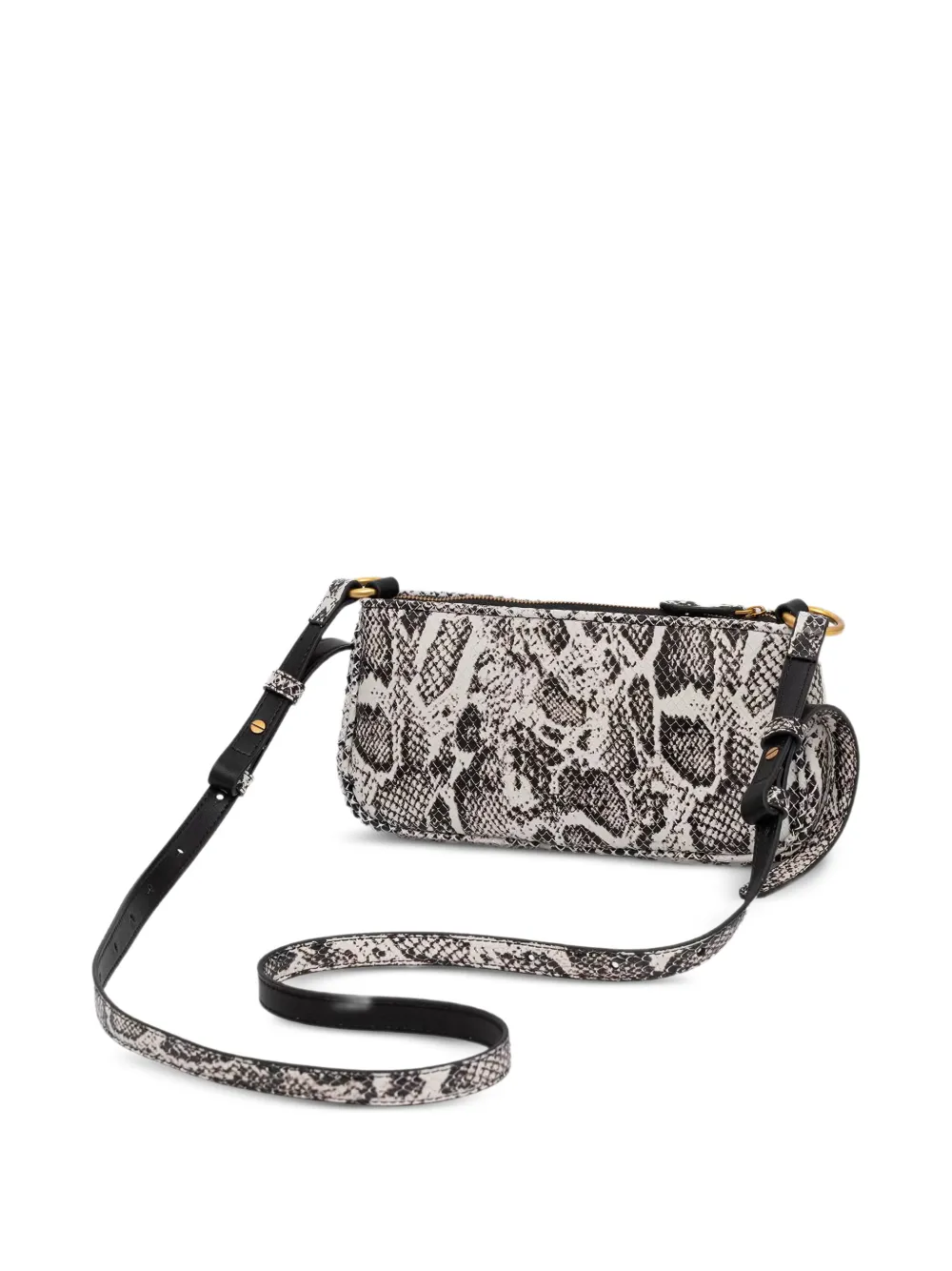 PINKO Love Birds snakeskin-effect shoulder bag - Neutrals