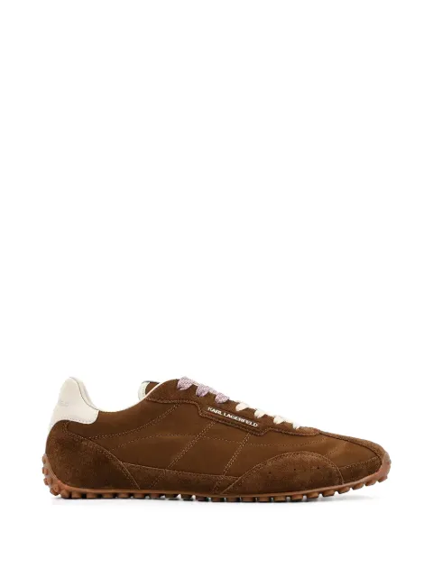 Karl Lagerfeld suede-panelled logo-detail sneakers