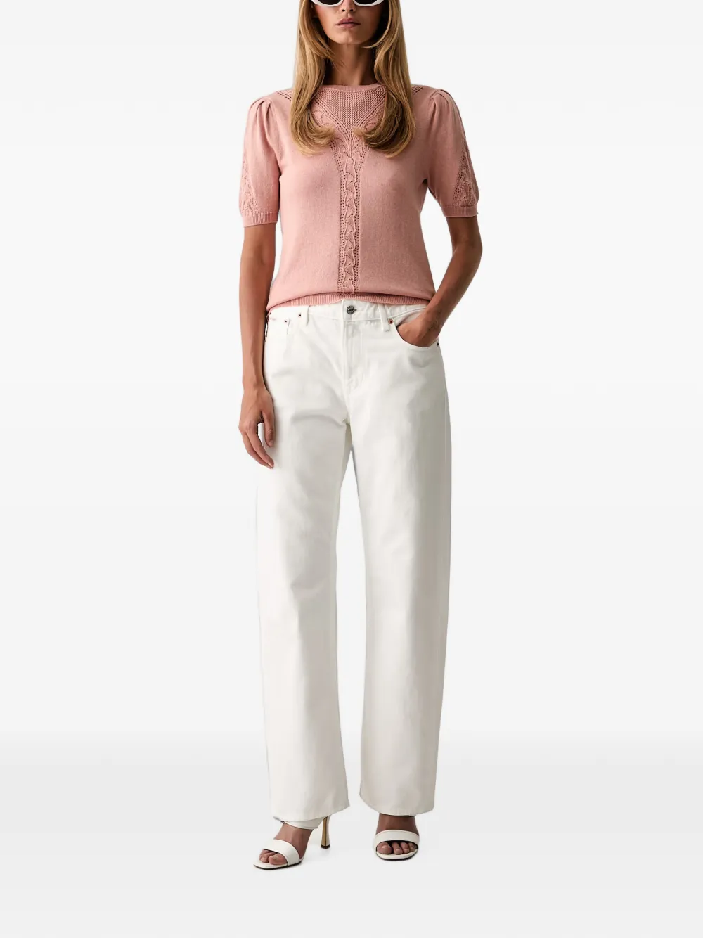 TWINSET Gebreide trui van wolblend Roze