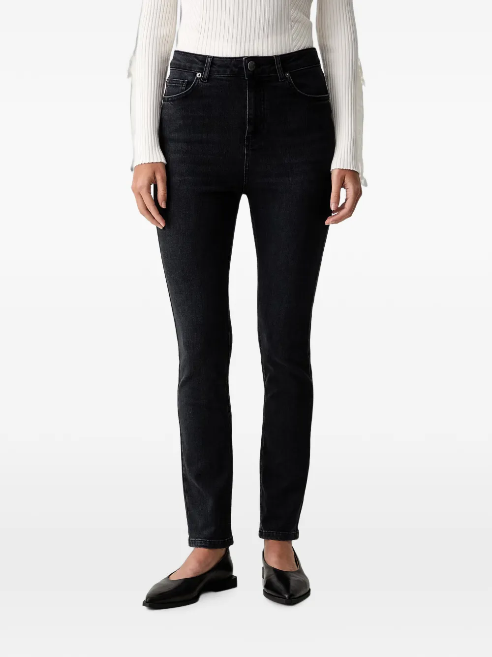 TWINSET high-waisted skinny jeans - Schwarz