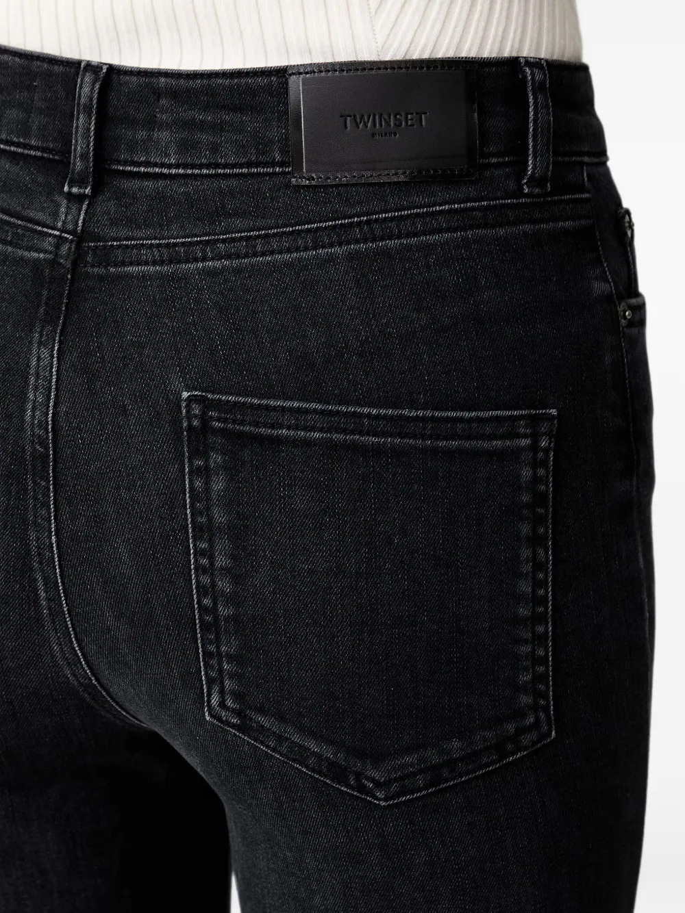 TWINSET High waist skinny jeans Zwart