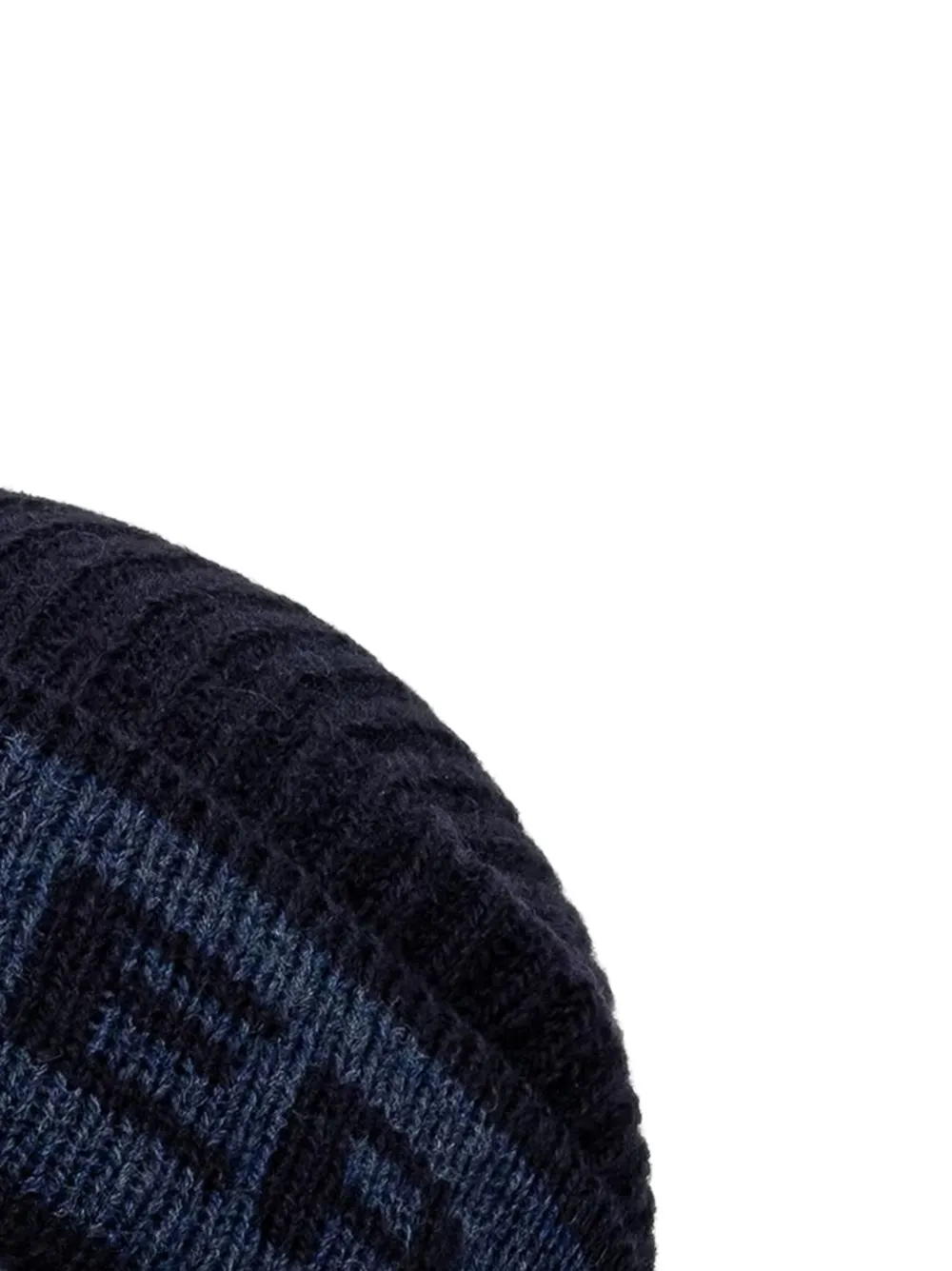 Karl Lagerfeld Ribgebreide logo intarsia muts Blauw