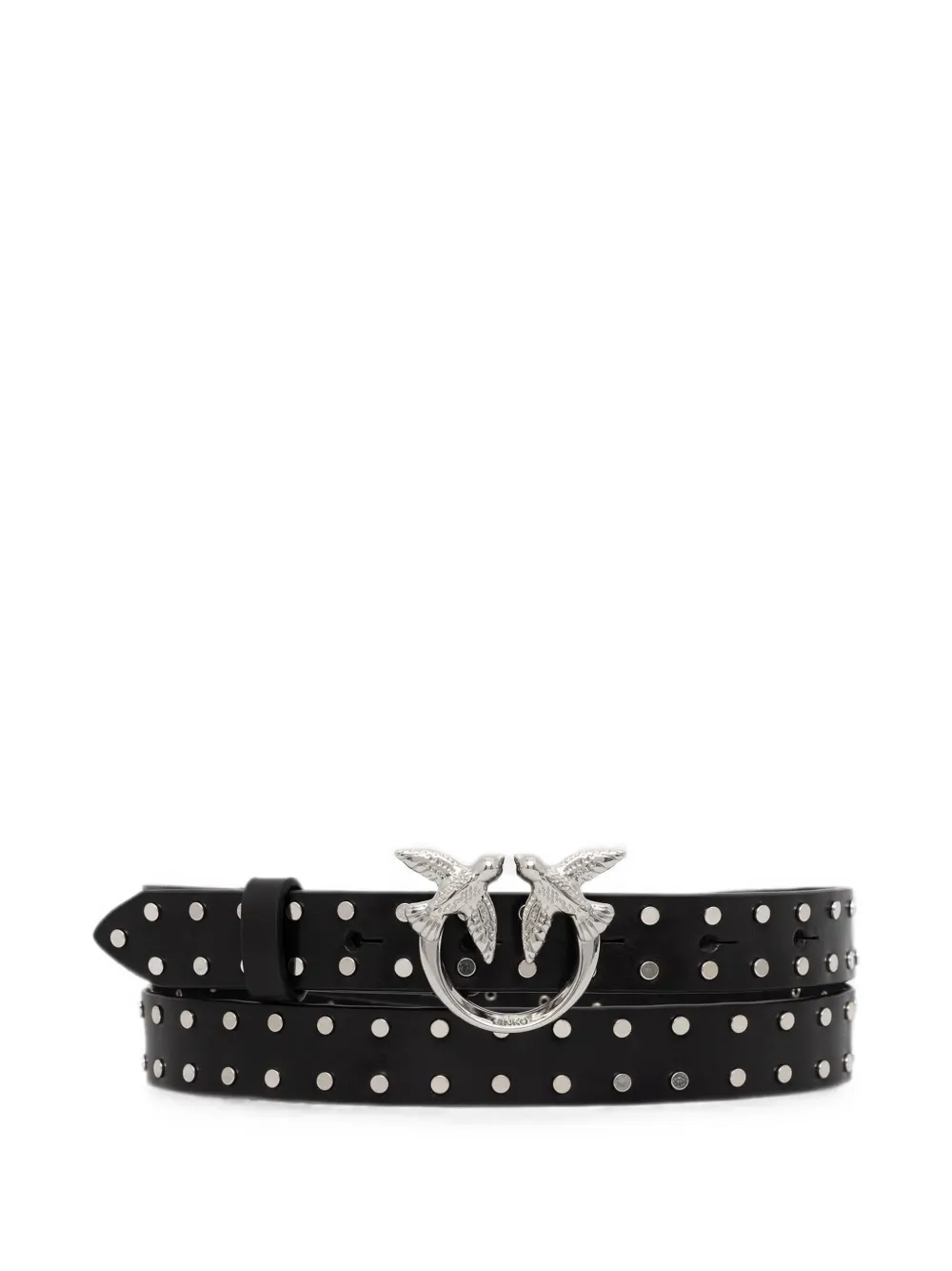 PINKO Cintura Love Birds con borchie - Nero