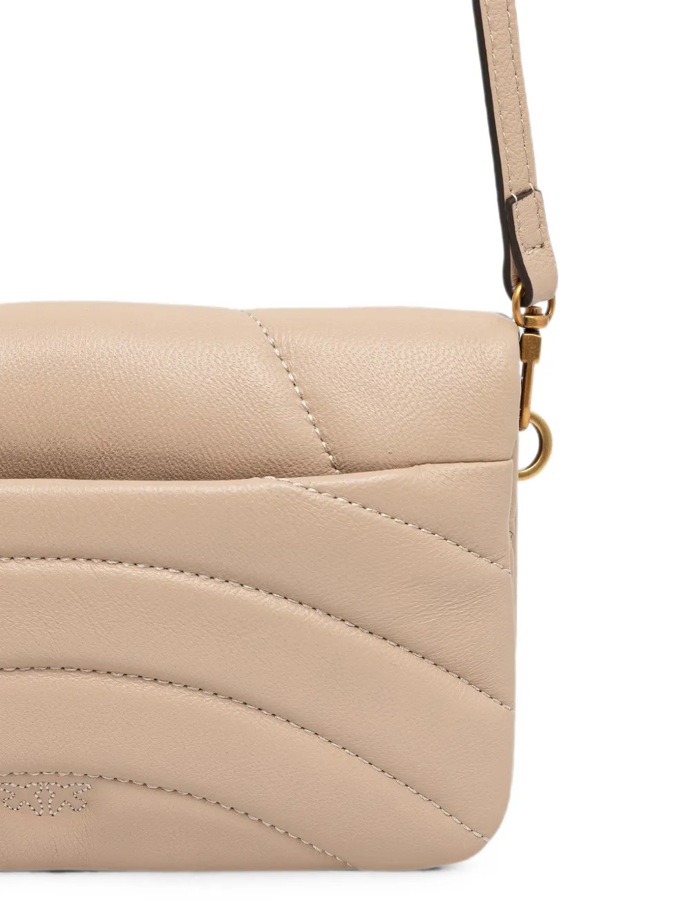 PINKO Kleine Love Bag Click Horizontal schoudertas Beige