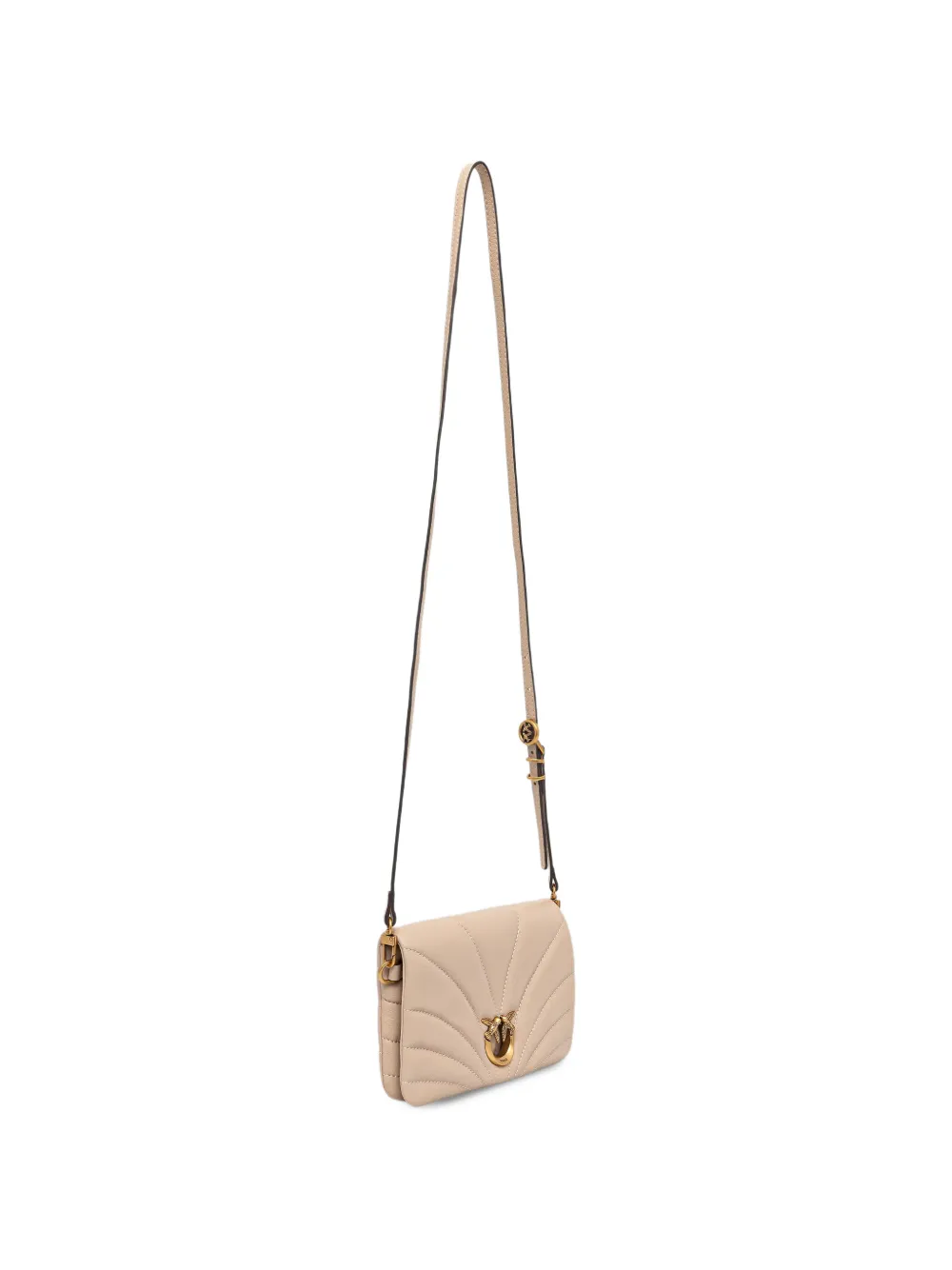 PINKO Kleine Love Bag Click Horizontal schoudertas Beige