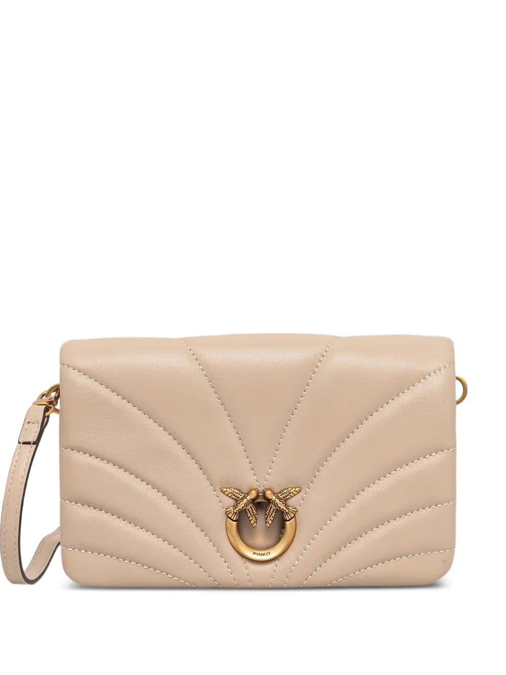 PINKO Kleine Love Click Schultertasche - Nude